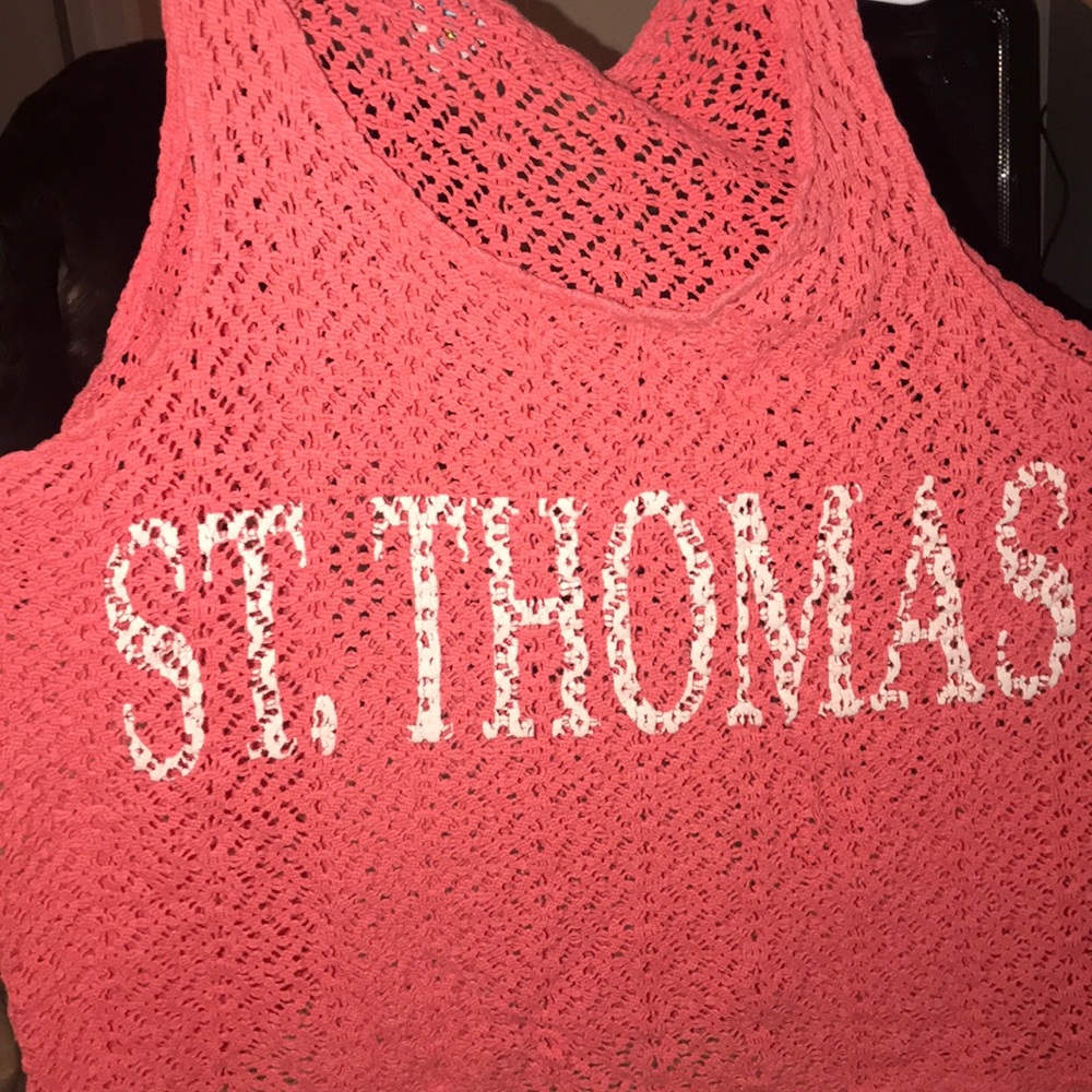 Coral Knit Oversized Crop Top